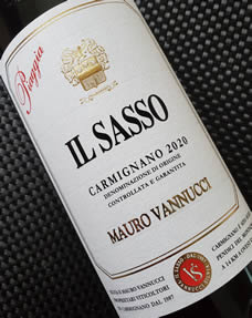 2020 "Il Sasso" Carmignano from the Piaggia winery in northern Tuscany