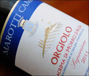 2011 "Orgiolo" Lacrima di Morro d'Alba Superiore DOC from the Marotti Campi winery