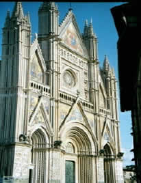 View of cathedral in Orvieto