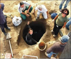Archaeological dig at Nuragic site of Sa Osa 
