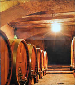 Ageing cellar at Corte Sant'Alda