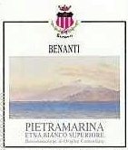 Benanti 2007 "Pietramarina" Etna Bianco Superiore label