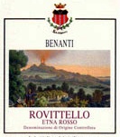 Benanti 2005 "Rovittello" Etna Rosso label