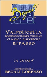 Begali, La Cengia Ripasso Valpolicella Classico Superiore 2008 label