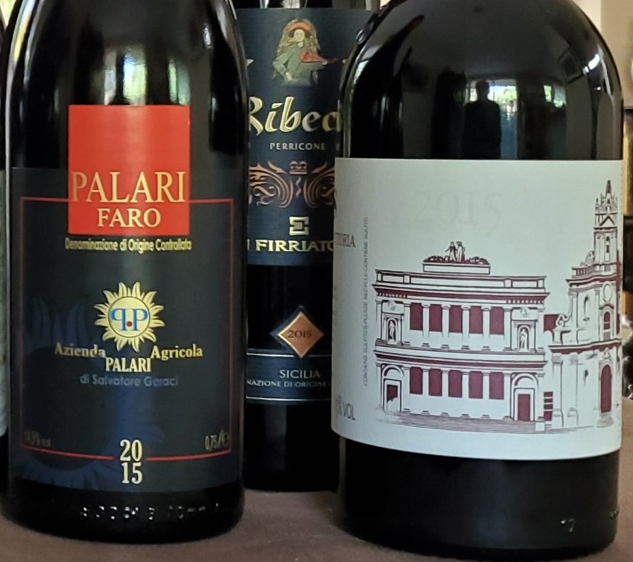 Diptych2 - view of more red Sicilian wine labels