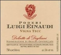 Luigi Einaudi Vigna Tecc Dolcetto label