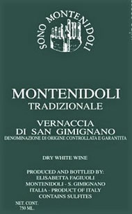 2019 "Traditizionale" Vernaccia di San Gimignano from the Montenidoli winery in Tuscany