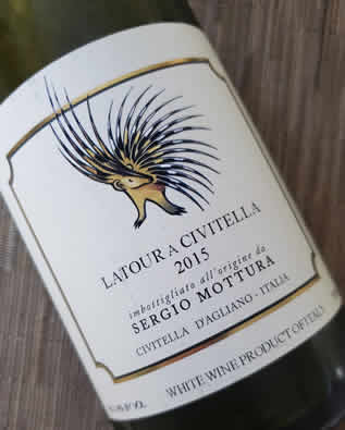 2015 "Latour a Civitella" Grechetto is produced by Sergio Mottura in the Lazio region.