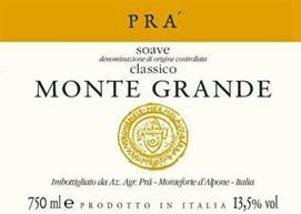 2018 "Monte Grande" Soave Classico from the Pra winery in Veneto