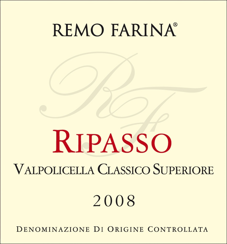 Remo Farino Valpolicella Classico Superiore Ripasso 2009 label