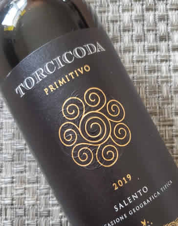 2019 Torcicoda Primitivo from the Tormaresca winery in Puglia
