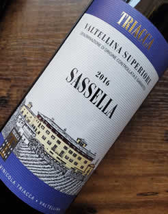 2016 Sassella Valtellina Superiore from the Triacca winery in Lombardy region of Italy