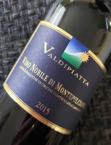 2015 Vino Nobile di Montepulciano from the Valdipiatta winery in southern Tuscany